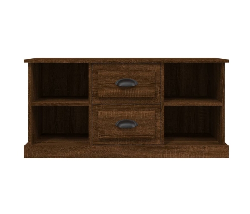 Mueble de TV madera contrachapada marrón roble 99,5x35,5x48 cm