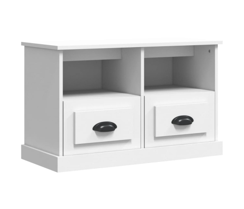 Mueble de TV madera contrachapada blanco 80x35x50 cm