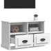 Mueble de TV madera contrachapada blanco 80x35x50 cm