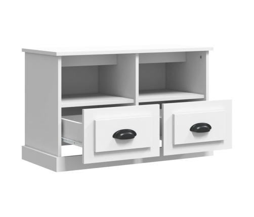 Mueble de TV madera contrachapada blanco 80x35x50 cm