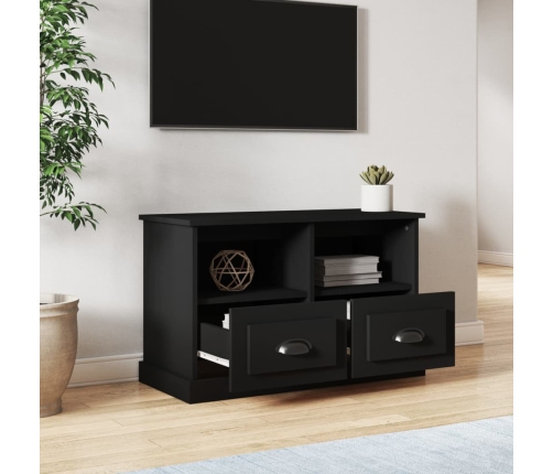 Mueble para TV madera contrachapada negro 80x35x50 cm