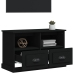 Mueble para TV madera contrachapada negro 80x35x50 cm