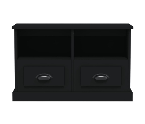 Mueble para TV madera contrachapada negro 80x35x50 cm