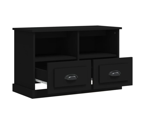 Mueble para TV madera contrachapada negro 80x35x50 cm