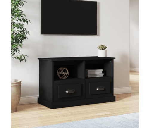 Mueble para TV madera contrachapada negro 80x35x50 cm