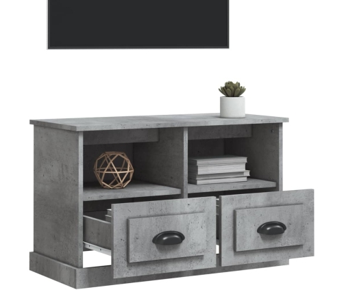 Mueble para TV madera contrachapada gris hormigón 80x35x50 cm