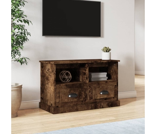 Mueble para TV madera contrachapada roble ahumado 80x35x50 cm