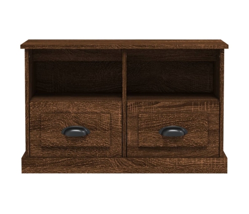 vidaXL Mueble para TV madera contrachapada marrón roble 80x35x50 cm