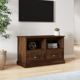 Mueble para TV madera contrachapada marrón roble 80x35x50 cm
