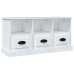 Mueble de TV madera contrachapada blanco 100x35x50 cm