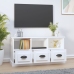 Mueble de TV madera contrachapada blanco 100x35x50 cm