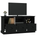 Mueble de TV madera contrachapada negro 100x35x50 cm