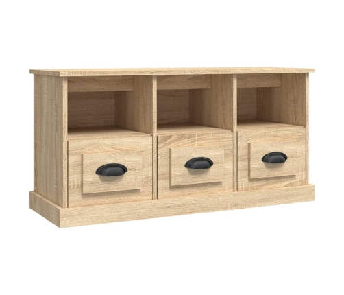 vidaXL Mueble para TV madera contrachapada roble Sonoma 100x35x50 cm