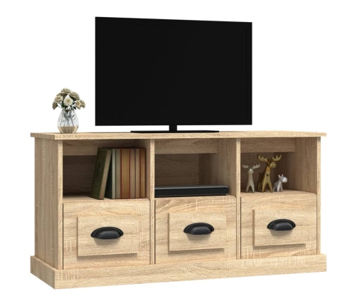 vidaXL Mueble para TV madera contrachapada roble Sonoma 100x35x50 cm