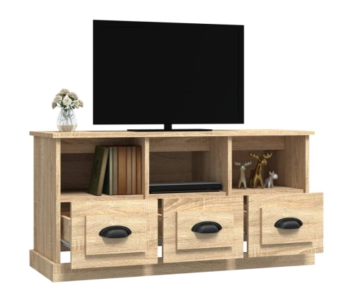 vidaXL Mueble para TV madera contrachapada roble Sonoma 100x35x50 cm