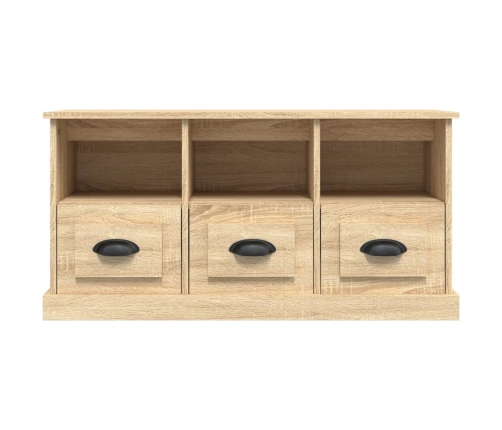 vidaXL Mueble para TV madera contrachapada roble Sonoma 100x35x50 cm