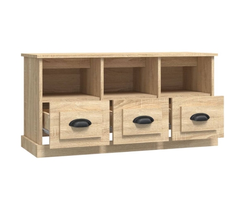 vidaXL Mueble para TV madera contrachapada roble Sonoma 100x35x50 cm