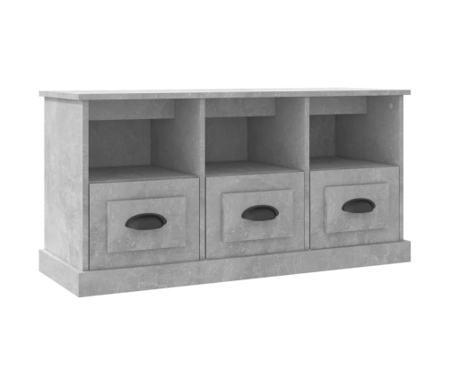 Mueble para TV madera contrachapada gris hormigón 100x35x50 cm