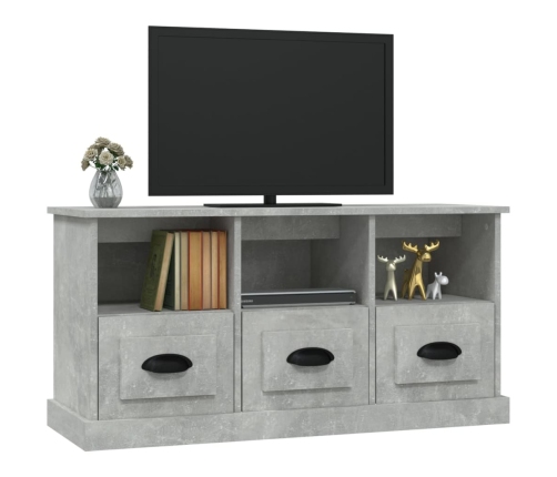 Mueble para TV madera contrachapada gris hormigón 100x35x50 cm