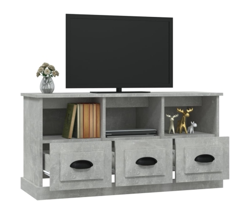 Mueble para TV madera contrachapada gris hormigón 100x35x50 cm