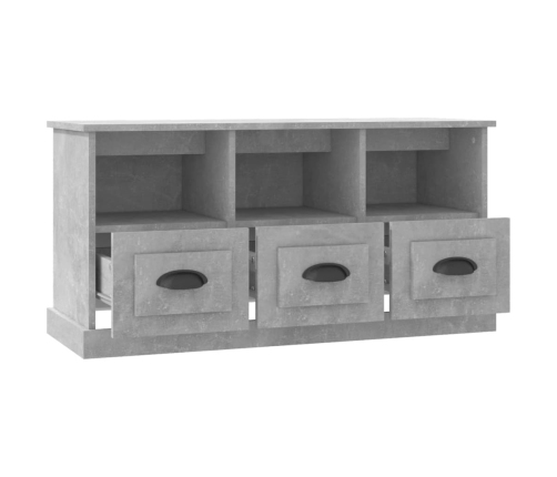 Mueble para TV madera contrachapada gris hormigón 100x35x50 cm