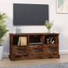 Mueble para TV madera contrachapada roble ahumado 100x35x50 cm