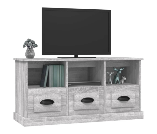 Mueble para TV madera contrachapada gris Sonoma 100x35x50 cm