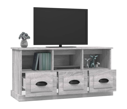 Mueble para TV madera contrachapada gris Sonoma 100x35x50 cm