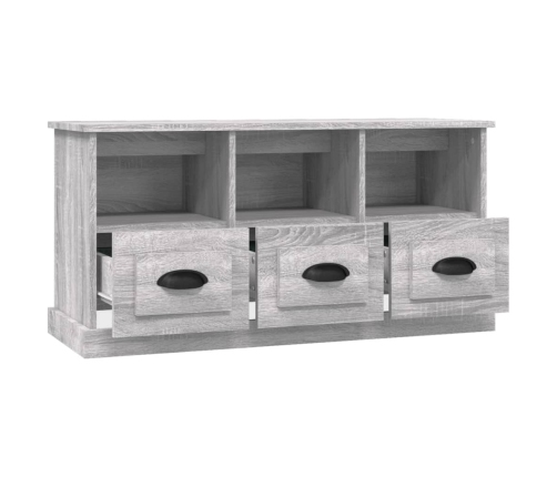 Mueble para TV madera contrachapada gris Sonoma 100x35x50 cm