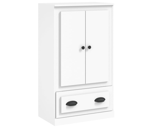 Aparador de madera contrachapada blanco 60x35,5x103,5 cm