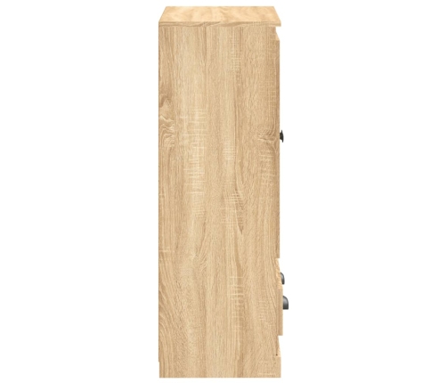 Aparador de madera contrachapada roble Sonoma 60x35,5x103,5 cm