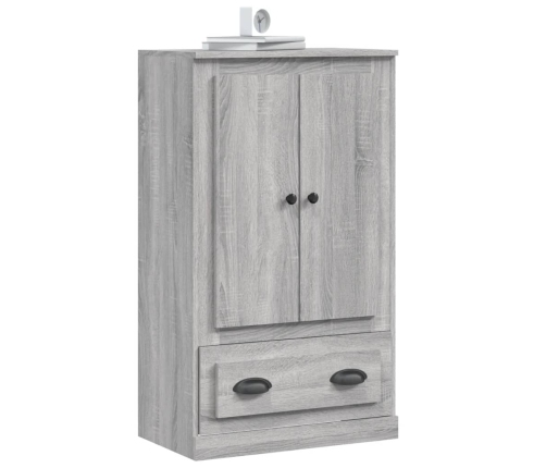 Aparador de madera contrachapada gris Sonoma 60x35,5x103,5 cm