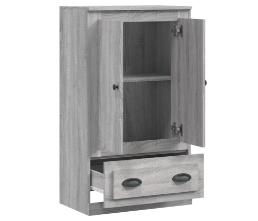 Aparador de madera contrachapada gris Sonoma 60x35,5x103,5 cm