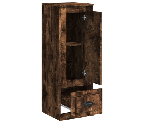 Aparador alto madera contrachapada roble humo 36x35,5x103,5 cm