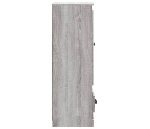 Aparador alto madera contrachapada gris Sonoma 36x35,5x103,5 cm