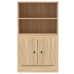 Aparador de madera contrachapada roble Sonoma 60x35,5x103,5 cm