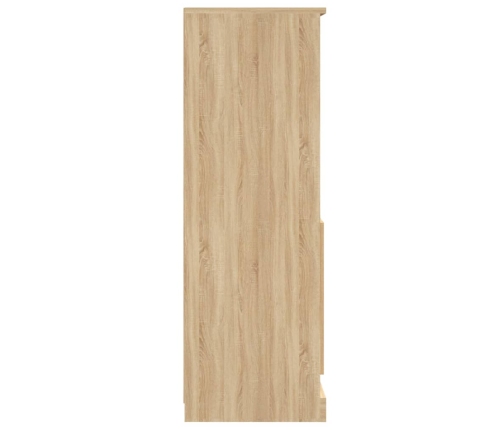 Aparador de madera contrachapada roble Sonoma 60x35,5x103,5 cm