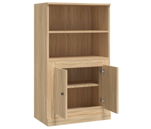 Aparador de madera contrachapada roble Sonoma 60x35,5x103,5 cm