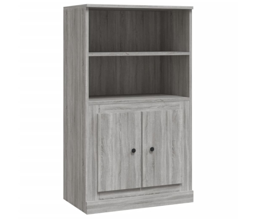 Aparador de madera contrachapada gris Sonoma 60x35,5x103,5 cm