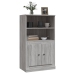 Aparador de madera contrachapada gris Sonoma 60x35,5x103,5 cm