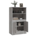 Aparador de madera contrachapada gris Sonoma 60x35,5x103,5 cm