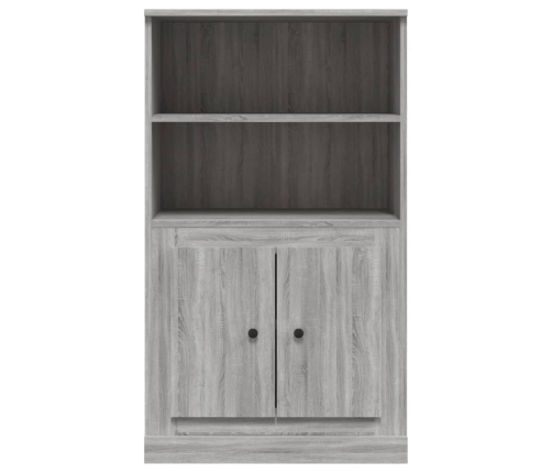 Aparador de madera contrachapada gris Sonoma 60x35,5x103,5 cm