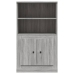 Aparador de madera contrachapada gris Sonoma 60x35,5x103,5 cm