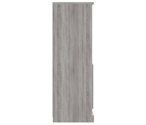 Aparador de madera contrachapada gris Sonoma 60x35,5x103,5 cm