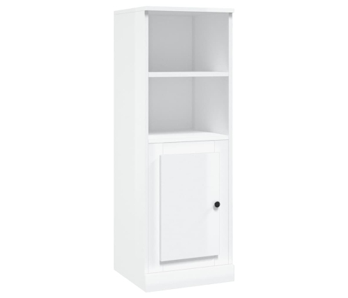 Aparador madera contrachapada blanco brillo 36x35,5x103,5 cm