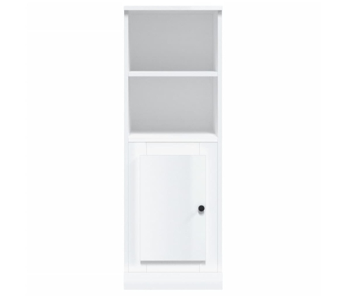 Aparador madera contrachapada blanco brillo 36x35,5x103,5 cm