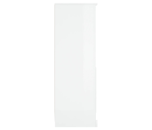 Aparador madera contrachapada blanco brillo 36x35,5x103,5 cm