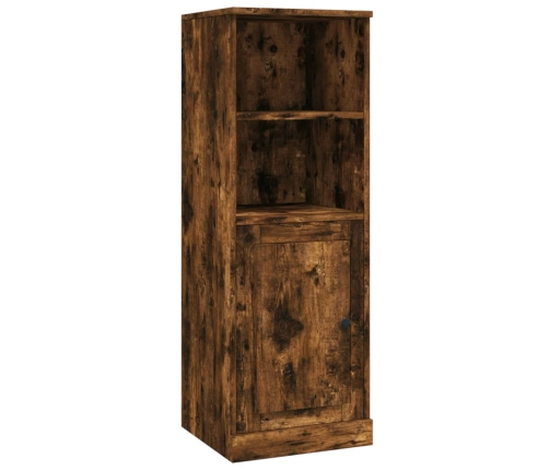 Aparador alto madera contrachapada roble humo 36x35,5x103,5 cm