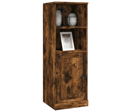 Aparador alto madera contrachapada roble humo 36x35,5x103,5 cm