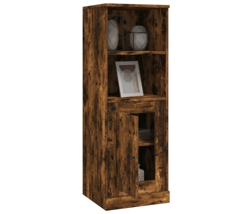 Aparador alto madera contrachapada roble humo 36x35,5x103,5 cm